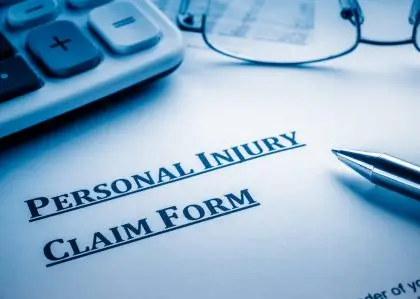personal injury claim form symbolizing the process of pursuing compensation after an accident