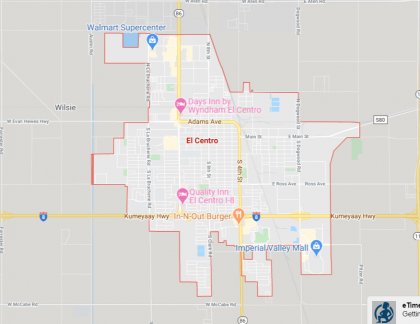 Map of El Centro