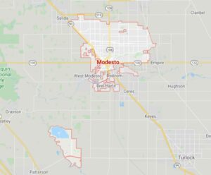 Map of Modesto