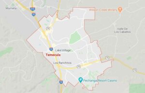 Map of Temecula, Riverside County