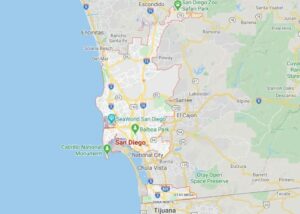 Map of San Diego, California