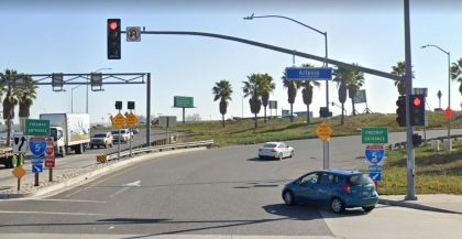 northbound Interstate 5 Freeway at the Artesia Boulevard