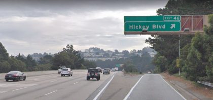 Interstate 280 Freeway near Hickey Boulevard