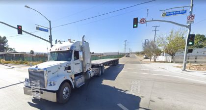 Two unspecified vehicles collided at the intersection of Harley Knox Boulevard and Patterson Avenue