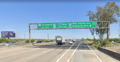 [10-10-2020] Sacramento County, CA - Injuries Reported After a Two-Vehicle Crash on 80 Freeway