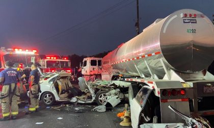 [10-12-2020] Fresno County, CA - Tractor-Trailer Crash at Olive Avenue Injures Two People