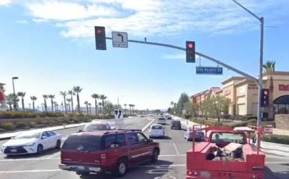 An unidentified man was hurt following a traffic collision in Victorville
