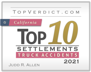 California Top 10 Settlements - Truck Accidents 2021