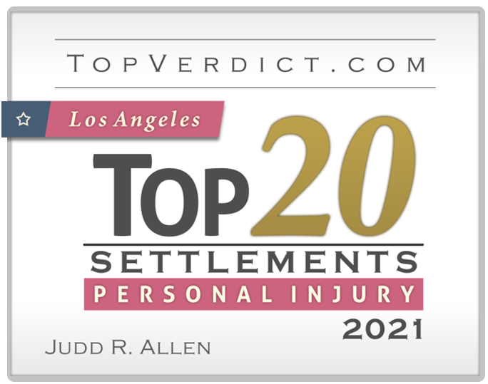 Los Angeles Top 20 Settlements - Personal Injury 2021