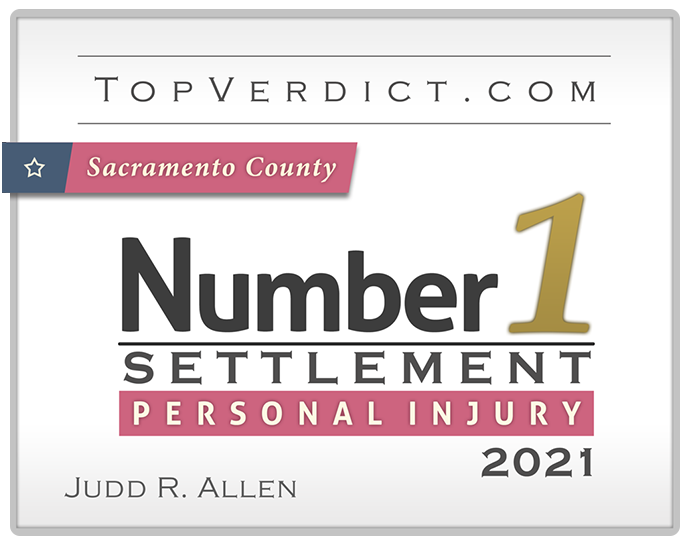 Sacramento County Number 1 Settement - Personal Injury 2021