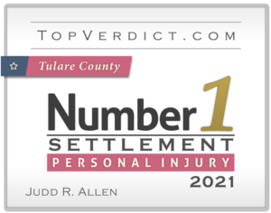 Tulare County Number 1 Settlement - Personal Injury 2021