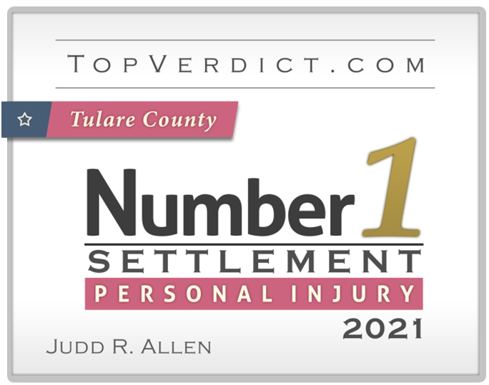 Tulare County Number 1 Settlement - Personal Injury 2021