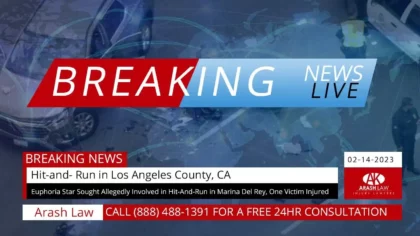 [02-14-2023] Los Angeles County, CA - Se Busca A Un Actor De Euphoria Presuntamente Implicado En Un Atropello Con Fuga En Marina Del Rey, Con Una Víctima Herida
