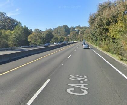 [04-18-2023] San Mateo County, CA - One Possibly Injured After Two-Vehicle Crash on Highway 92