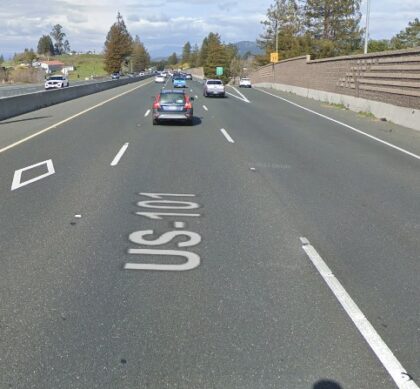 [10-26-2023] Vehicle Inoperable After Semi-Truck Collision on Highway 101 in Cotati