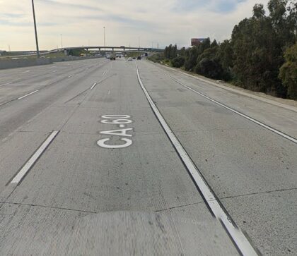 [11-15-2023] Two-Vehicle Collision Blocked Lane On SR-60 In Jurupa Valley, Ambulance Requested