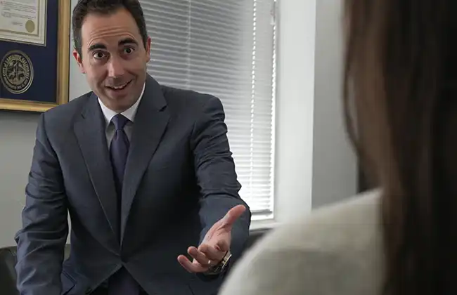 Stanton hit-and-run accident attorney advising client during legal consultation