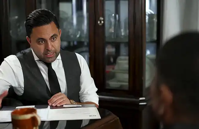 Sierra County car accident lawyer answering client questions during consultation