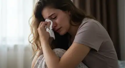 Sobreviviente De Agresión Sexual Llorando Sola