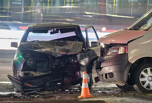 un accidente de coche en Anaheim