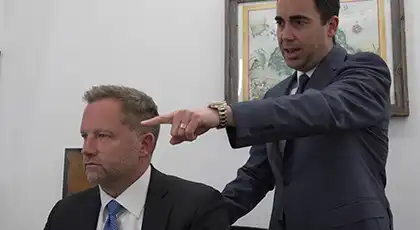AK lawyers discussing a dog bite incident
