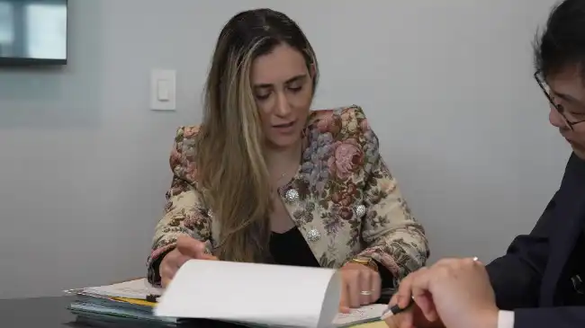 AK lawyers discussing a pedestrian accident case in Irvine