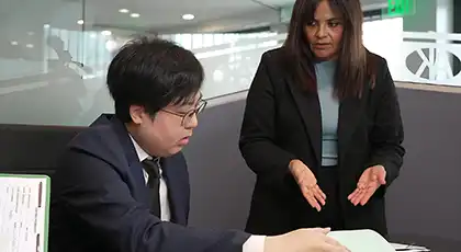 AK lawyers discussing a self-driving car accident case