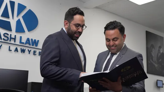 AK lawyers discussing the pedestrian accident case in Fontana