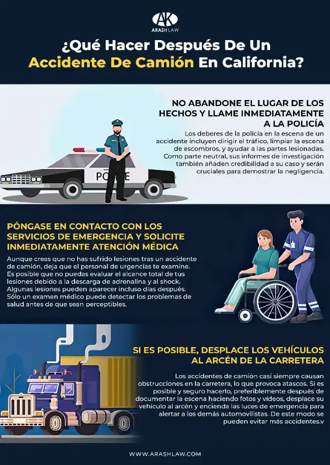 Que Hacer Despues De Un Accidente De Camion En California