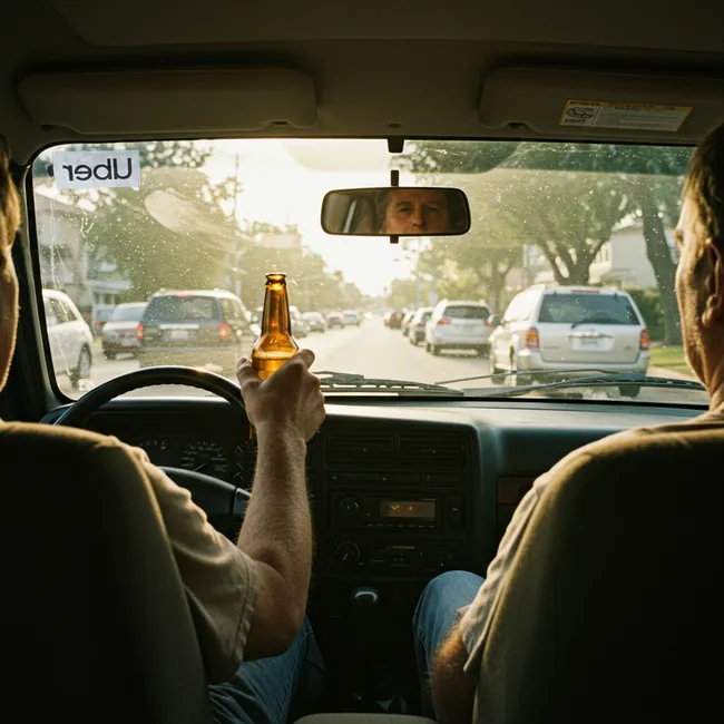 Uber driver is drunk while driving on Corona highway