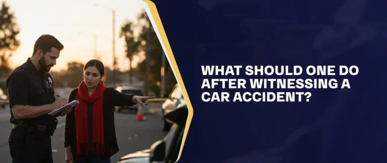 What Should One Do After Witnessing A Car Accident
