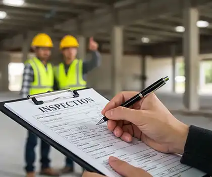 construction safety officers doing inspection on the site