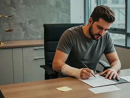 man filing a personal injury case for a rear end accident