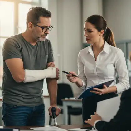man injured from a roofing accident filing a personal injury case