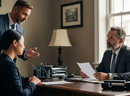 personal injury attorneys calculating legal fees and case expenses of a collision accident victim