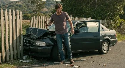 Drunk driver crashes into fence after losing control of vehicle