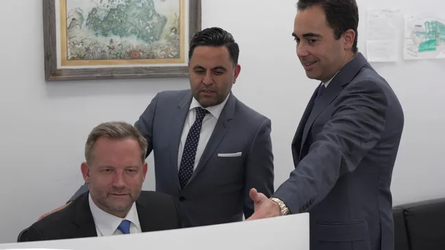 Personal injury lawyers discussing a car accident case