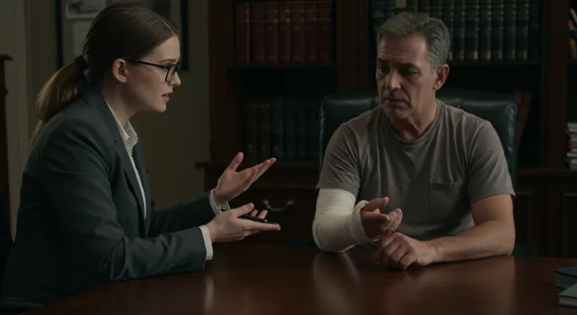 Uber accident victim consulting an attorney in Palmdale