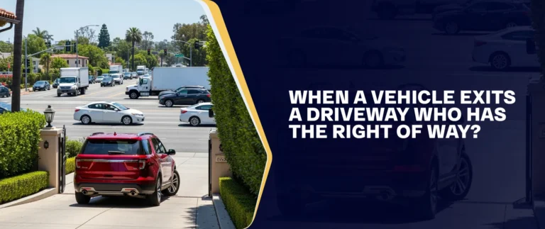 When A Vehicle Exits A Driveway Who Has The Right Of Way