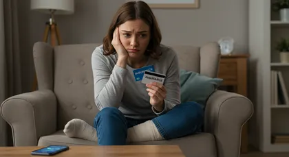 Worried driver reviewing insurance after a no-fault accident