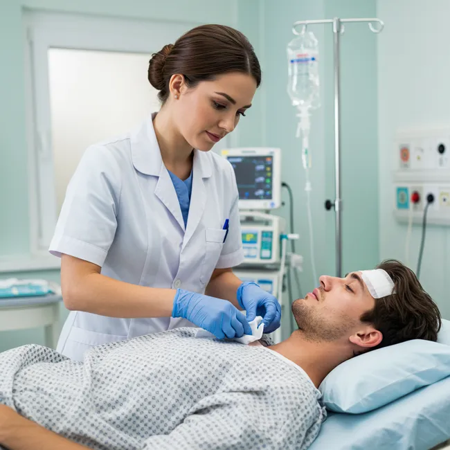 A medical practitioner treated the injured patient in Antioch