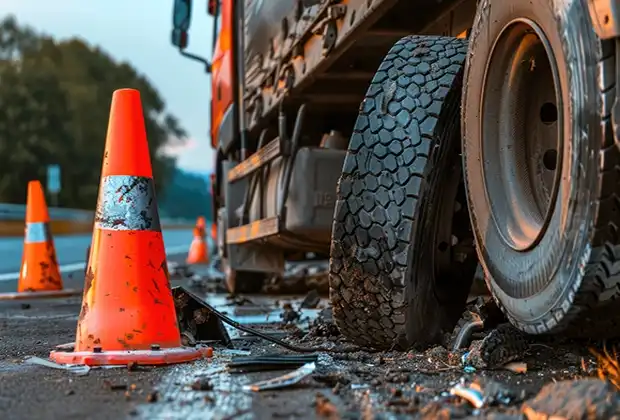 accident caused by blown out tire