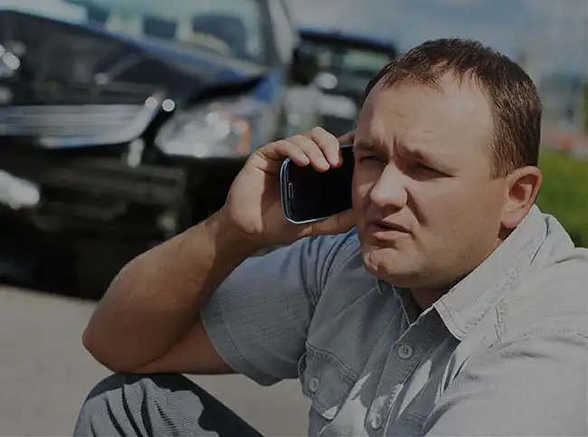 man calling 911 after an uber accident in california