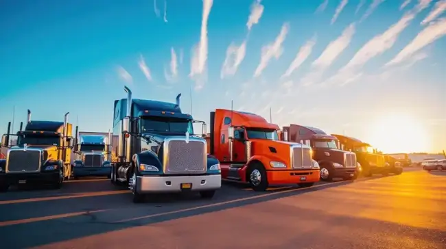 A big rig truck in California