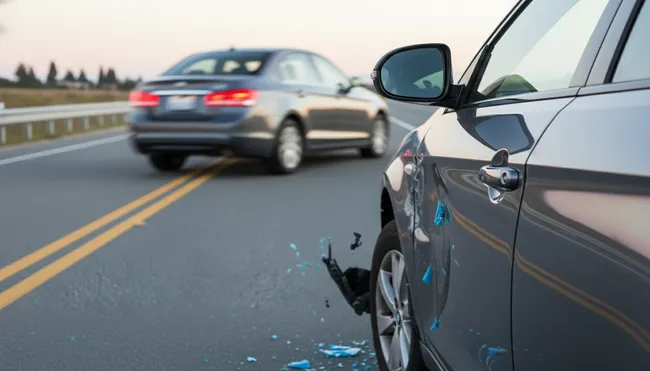 A collision between two vehicles occurred along the highway in Beverly Hills