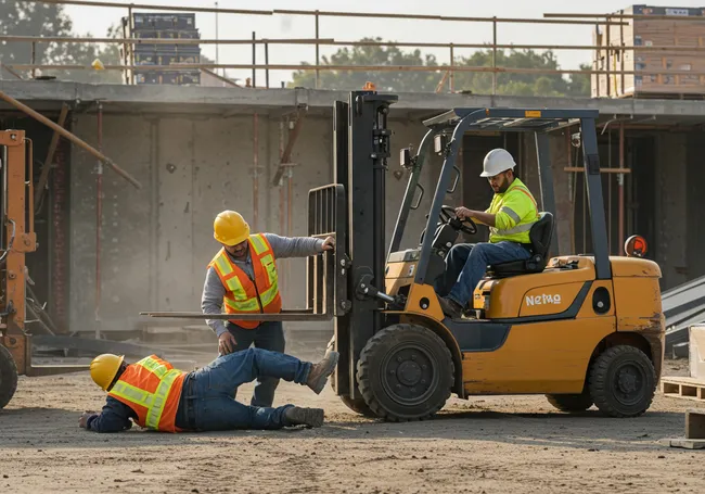 Construction worker injured in a forklift accident in Bakersfield