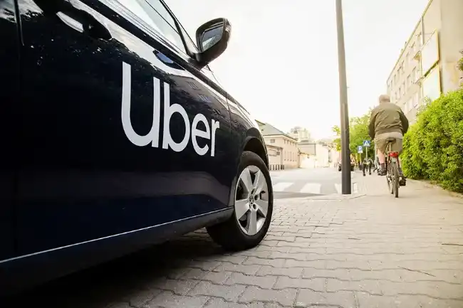 Uber parked on sidewalk comes with accident risks