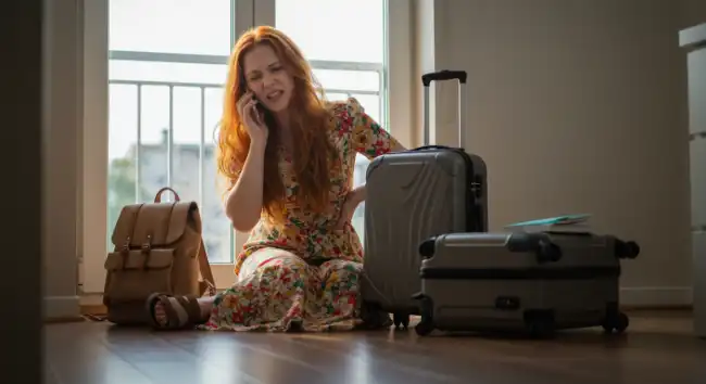 Woman reporting to the Host after AirBnB accident