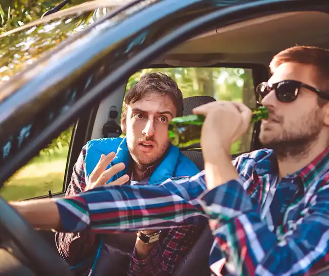 driver drinking while driving