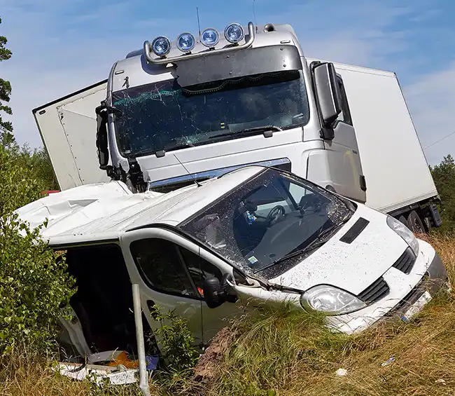 truck crash with a van